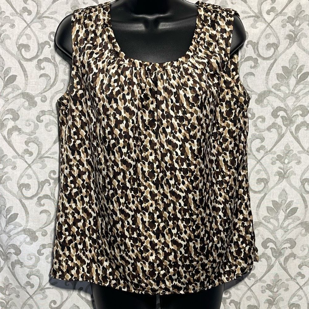 TALBOTS Brown Leopard Tank